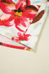 Artistic Brushstroke Floral Print Puff Sleeve Blouse Top